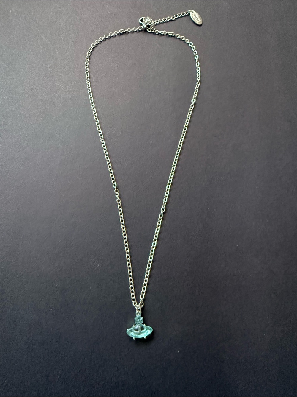 Mini Acrylic Saturn Titanium Steel Necklace / Choker Layered Chain